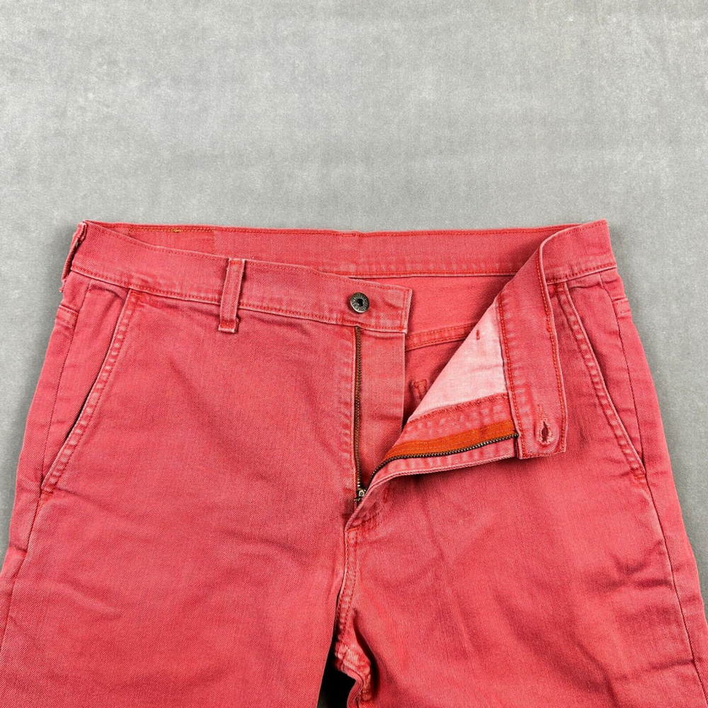 LEVIS 511 Jeans Slim Straight Light Red Dusty Rose MENS Size 34x32 - Picture 2 of 16